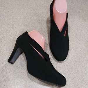 Eileen Fisher Black Fabric Platform Heels Shoes 11